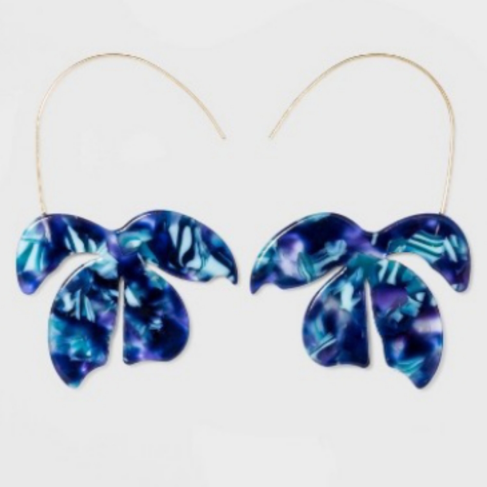 NWT drop leaf threader earrings